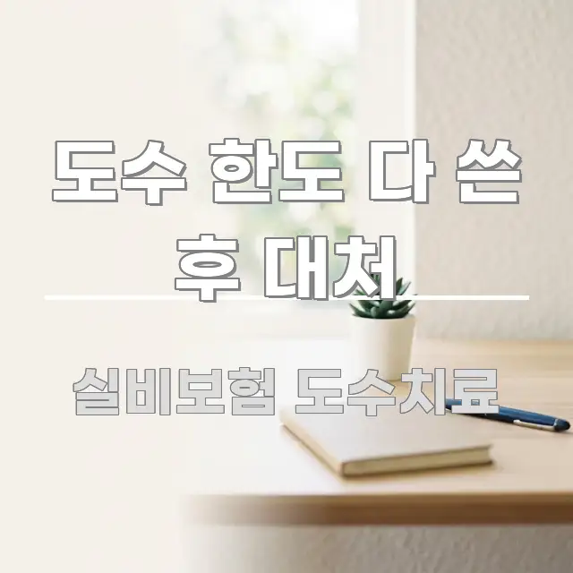 도수 한도 다 쓴 후 대처 핵심 정보를 압축한 미니멀 블로그 썸네일 - 참고용 이미지