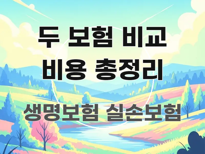 두 보험 비교 비용 총정리 중요 내용만 뽑은 스마트 정보 카드 - 참고용 이미지