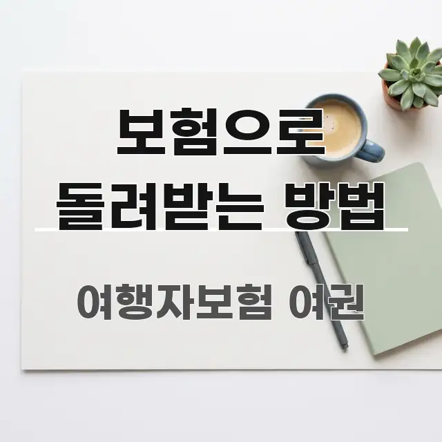 보험으로 돌려받는 방법 심플하고 명확하게 정리한 핵심 정리 썸네일 이미지 - 참고용 이미지