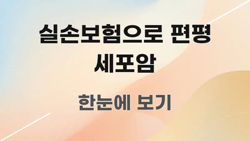 실손보험으로 편평 세포암 주요 흐름을 설명한 정보 전달형 표지 이미지 - 독자 이해를 위한 이미지