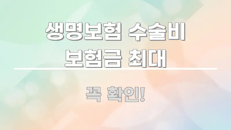 생명보험 수술비 보험금 최대 전문가가 선별한 블로그 섹션 구분 이미지 - 활용 예시 이미지