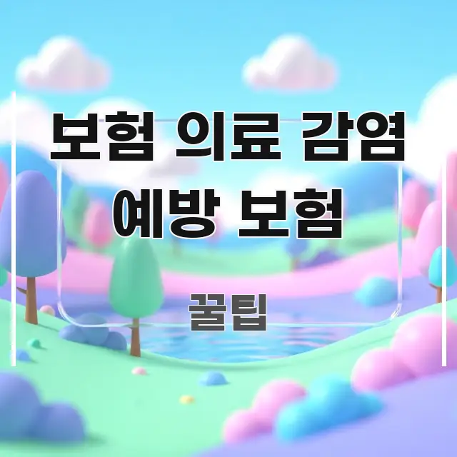 보험 의료 감염 예방 보험 핵심 개념을 담은 핵심 키워드 시각화 이미지 - 독자 이해를 위한 이미지