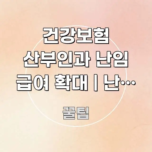 건강보험 산부인과 난임 급여 확대 | 난임 건강보험 중요 내용만 뽑은 정보 요약 포스터 - 본문 내용과 연관된 이미지