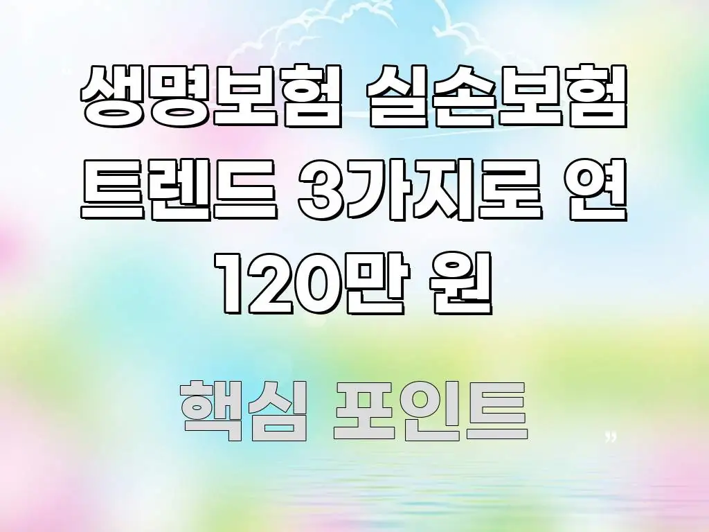 생명보험 실손보험 트렌드 3가지로 연 120만 원 흐름을 잡아주는 블로그 대표 이미지 - 글 흐름을 돕는 시각 자료