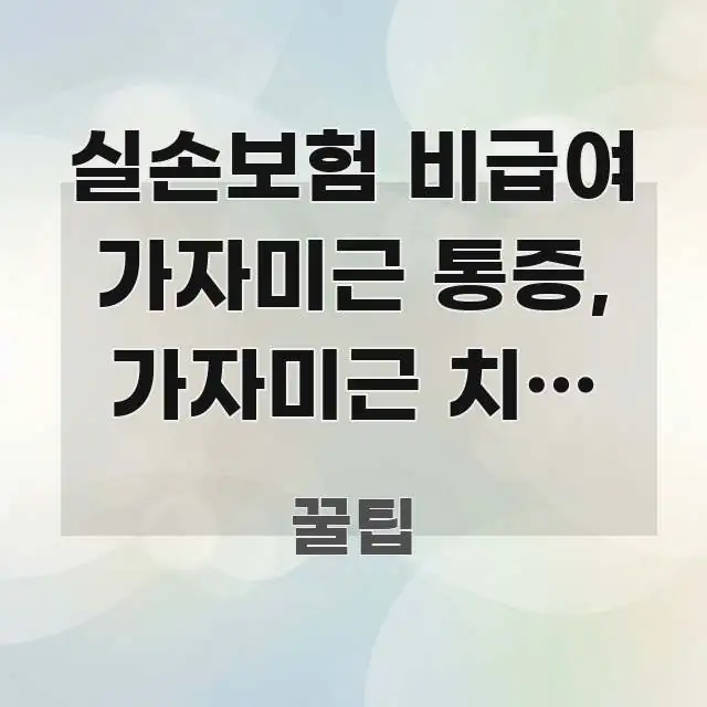 실손보험 비급여 가자미근 통증, 가자미근 치료 실손보험 핵심 키워드 중심의 읽기 좋은 정보 카드 - 가독성을 높이는 이미지