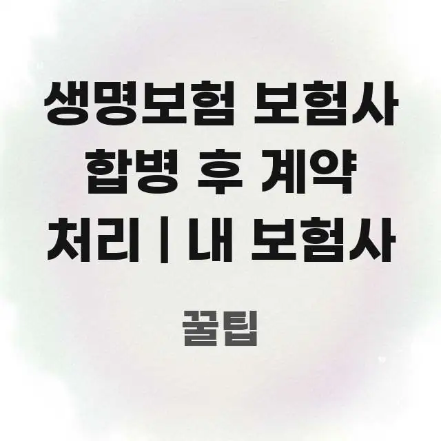 생명보험 보험사 합병 후 계약 처리 | 내 보험사 신뢰할 수 있는 정보를 담은 가독성 높은 정보 이미지 - 본문 내용과 연관된 이미지