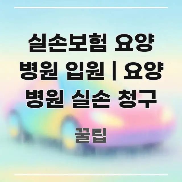 실손보험 요양 병원 입원 | 요양 병원 실손 청구 심플하고 명확하게 정리한 핵심 정보 비주얼 - 본문 내용과 연관된 이미지