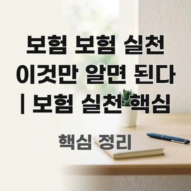 보험 보험 실천 이것만 알면 된다 | 보험 실천 핵심 심플하고 명확하게 정리한 블로그 섹션 구분 이미지 - 글 흐름을 돕는 시각 자료