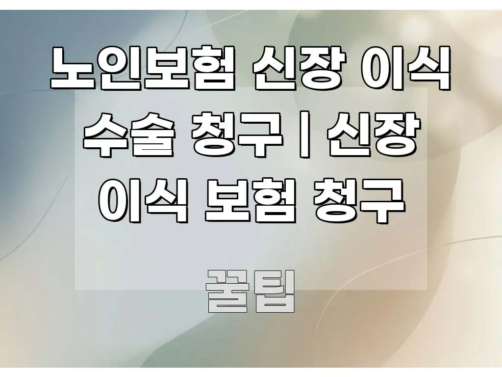 노인보험 신장 이식 수술 청구 | 신장 이식 보험 청구 전문가가 선별한 블로그 섹션 구분 이미지