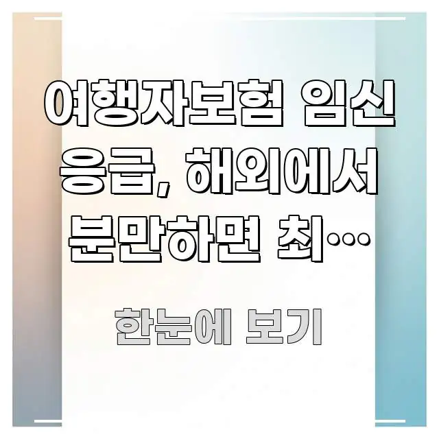 여행자보험 임신 응급, 해외에서 분만하면 최대 1억 원 바로 활용 가능한 스마트 정보 카드 - 활용 예시 이미지