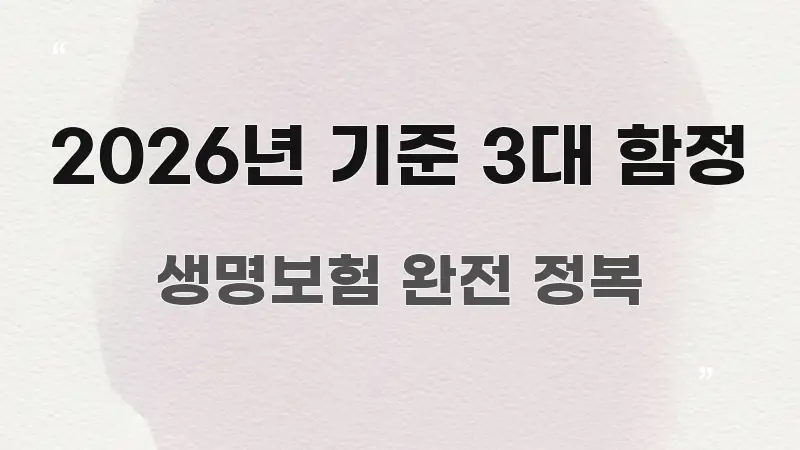 2026년 기준 3대 함정 꼭 알아야 할 정보를 담은 정보 정리 카드 이미지