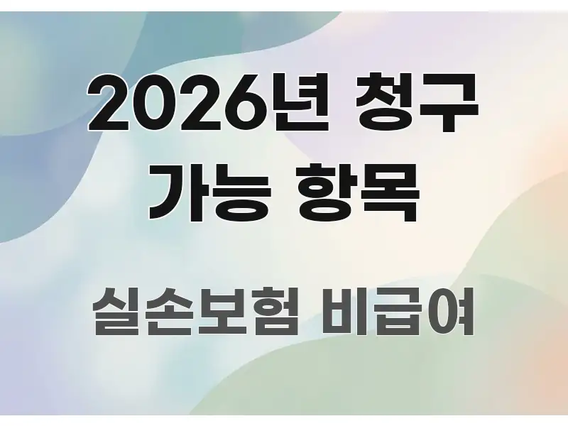 2026년 청구 가능 항목 쉽게 읽히는 핵심 키워드 시각화 이미지 - 활용 예시 이미지
