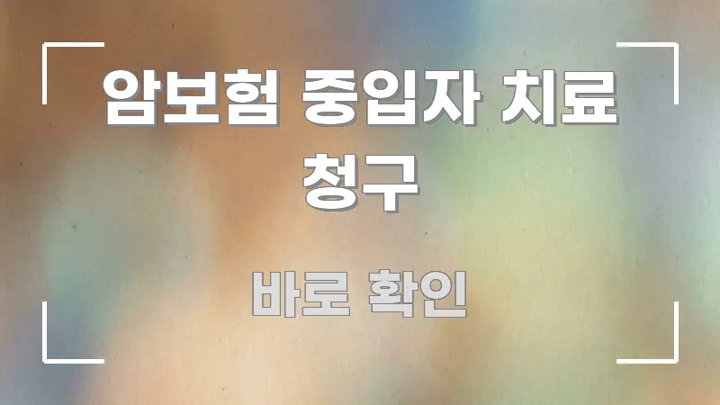 암보험 중입자 치료 청구 핵심 내용을 정리한 블로그 섹션 구분 이미지 - 본문 내용과 연관된 이미지