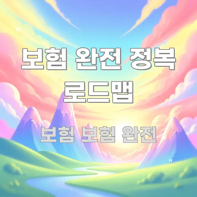 보험 완전 정복 로드맵 주요 포인트를 요약한 깔끔한 인포그래픽 표지 - 참고용 이미지