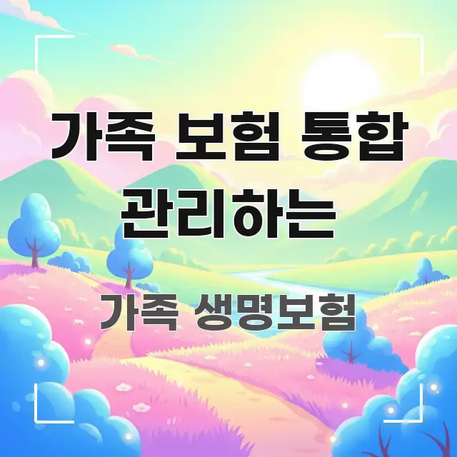가족 보험 통합 관리하는 꼼꼼하게 정리된 모던 카드뉴스 디자인 - 내용 요약을 위한 이미지