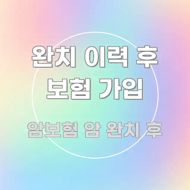 완치 이력 후 보험 가입 핵심 요약 완치 이력 후 보험 가입 시선을 사로잡는 블로그 헤더 이미지
