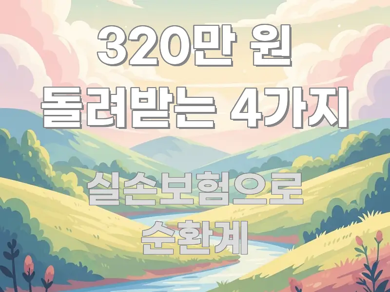 320만 원 돌려받는 4가지 핵심만 담은 글 소개 썸네일 이미지 - 설명을 돕는 이미지