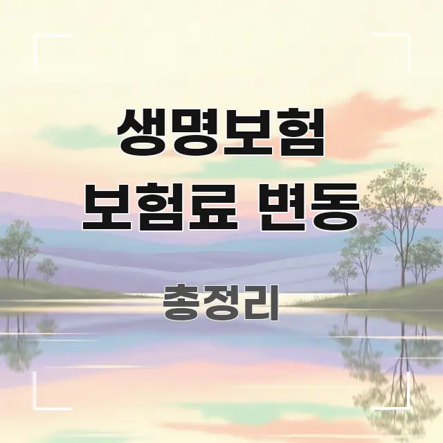 생명보험 보험료 변동 이해하기 쉬운 블로그 대표 이미지 - 활용 예시 이미지
