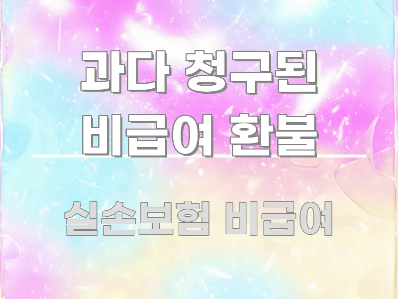 과다 청구된 비급여 환불 핵심 개념을 담은 읽기 좋은 정보 카드