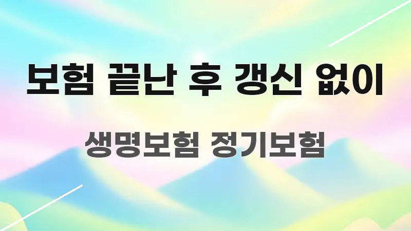 보험 끝난 후 갱신 없이 실용적으로 정리한 스마트 정보 카드
