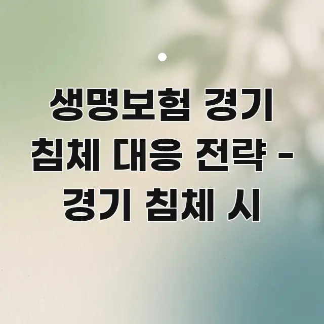 생명보험 경기 침체 대응 전략 - 경기 침체 시 주요 포인트를 요약한 콘텐츠 요약 표지 이미지
