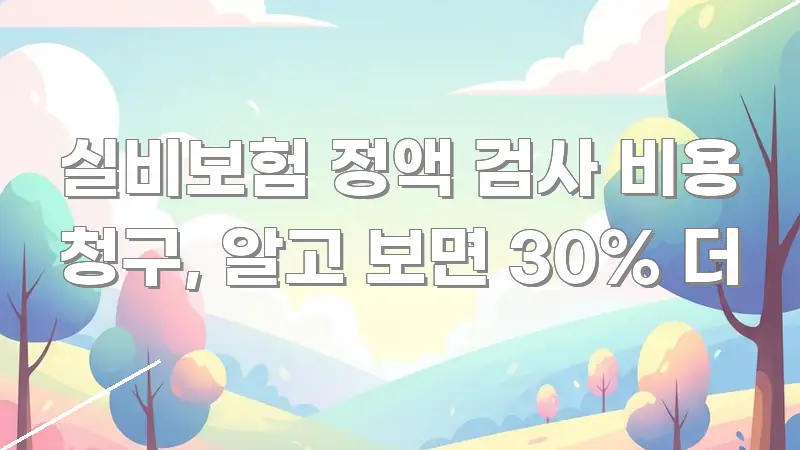 실비보험 정액 검사 비용 청구, 알고 보면 30% 더 가독성 높게 정리한 정보 정리 카드 이미지 - 설명을 돕는 이미지