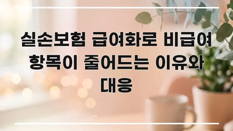 실손보험 급여화로 비급여 항목이 줄어드는 이유와 대응 쉽게 읽히는 블로그 대표 이미지 - 참고용 이미지