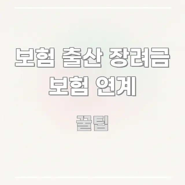 보험 출산 장려금 보험 연계 전문가가 선별한 정보 전달형 표지 이미지 - 독자 이해를 위한 이미지