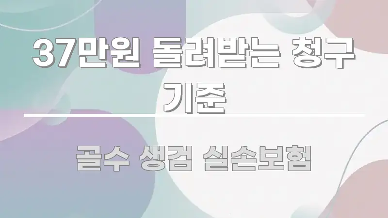 37만원 돌려받는 청구 기준 핵심 내용을 정리한 정보 카드 디자인 이미지 - 설명을 돕는 이미지