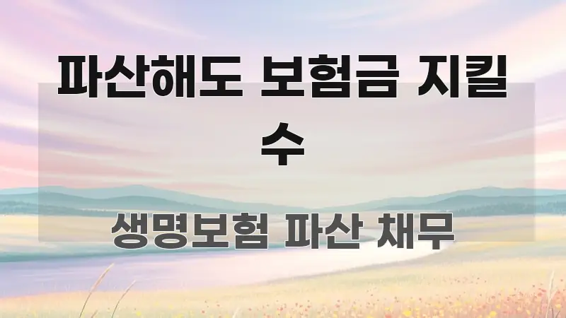 파산해도 보험금 지킬 수 실생활에 도움되는 카드뉴스 스타일 이미지