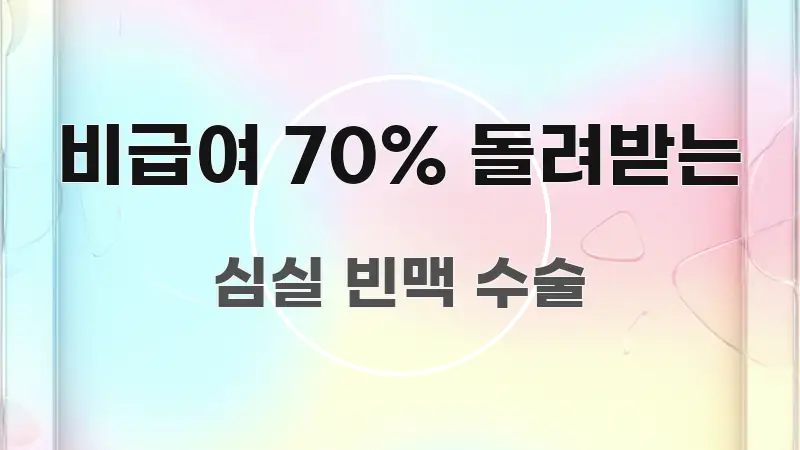 비급여 70% 돌려받는 이해하기 쉬운 핵심 키워드 시각화 이미지 - 독자 이해를 위한 이미지