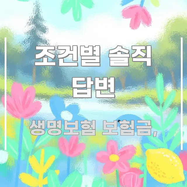 조건별 솔직 답변 빠르게 이해할 수 있는 가독성 높은 정보 이미지