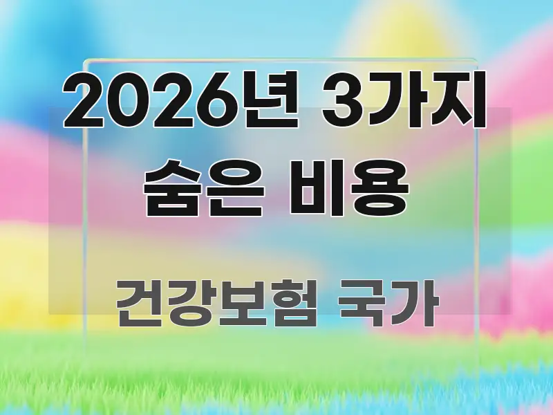 2026년 3가지 숨은 비용 전문가가 선별한 카드뉴스 스타일 이미지