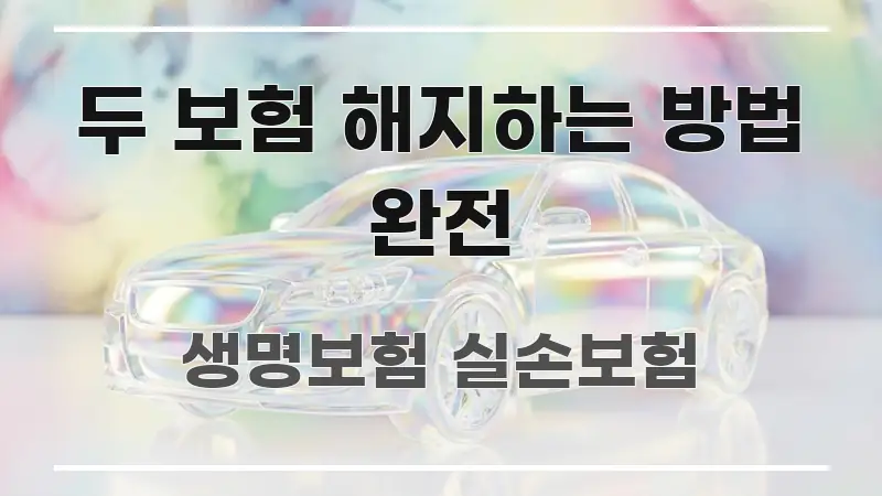 두 보험 해지하는 방법 완전 흥미롭게 구성한 핵심 요약 디자인 카드