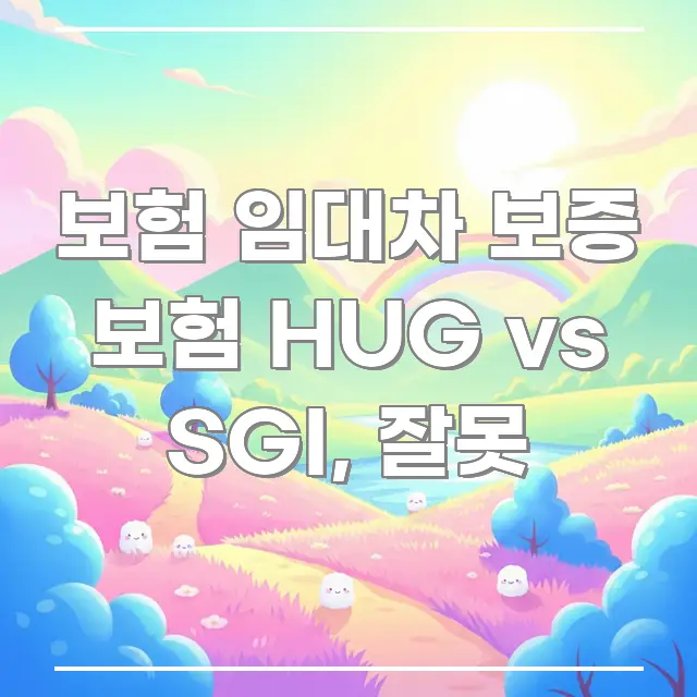 보험 임대차 보증 보험 HUG vs SGI, 잘못 흐름을 잡아주는 읽기 좋은 정보 카드 - 활용 예시 이미지