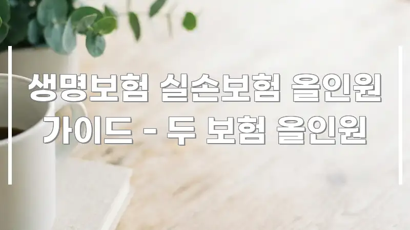 생명보험 실손보험 올인원 가이드 - 두 보험 올인원 카드뉴스 표지 생명보험 실손보험 올인원 가이드 - 두 보험 올인원 직관적으로 이해되는 정보 카드 디자인 이미지