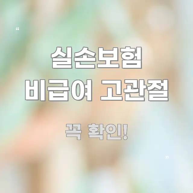 실손보험 비급여 고관절 정보 이미지 실손보험 비급여 고관절 효율적으로 구성된 포스트 대표 비주얼 이미지