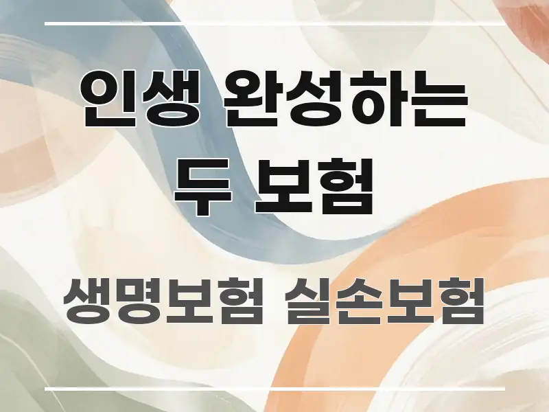 인생 완성하는 두 보험 직관적으로 이해되는 읽기 좋은 정보 카드