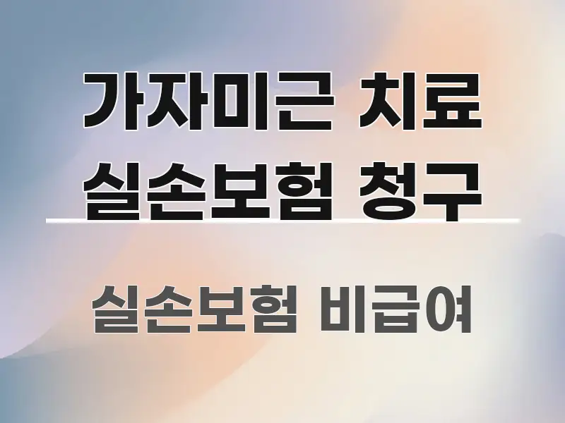 가자미근 치료 실손보험 청구 효율적으로 구성된 읽기 좋은 정보 카드 - 참고용 이미지