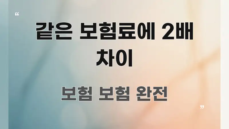 같은 보험료에 2배 차이 직관적으로 이해되는 스마트 정보 카드 - 본문 내용과 연관된 이미지