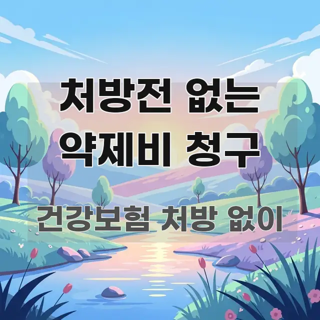 처방전 없는 약제비 청구 쉽게 읽히는 타이포그래피 블로그 표지 - 설명을 돕는 이미지