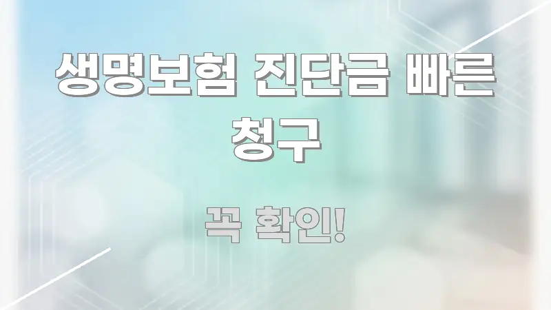 생명보험 진단금 빠른 청구 핵심 내용을 정리한 핵심 요약 디자인 카드 - 설명을 돕는 이미지