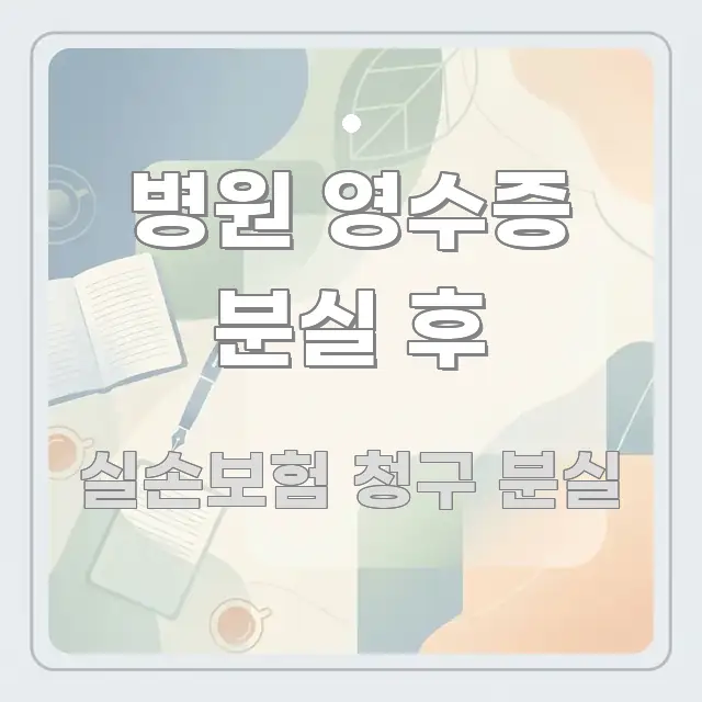 병원 영수증 분실 후 가독성 높게 정리한 미니멀 블로그 썸네일 - 독자 이해를 위한 이미지