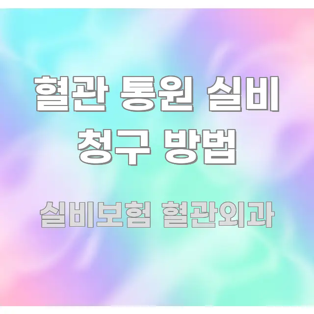 혈관 통원 실비 청구 방법 빠르게 이해할 수 있는 미니멀 블로그 썸네일 - 참고용 이미지
