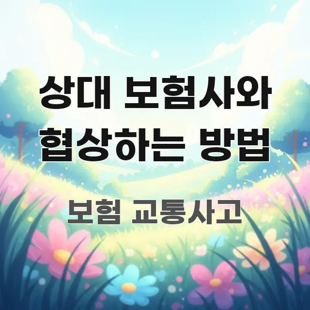 상대 보험사와 협상하는 방법 핵심 정보를 압축한 텍스트 기반 블로그 이미지 - 가독성을 높이는 이미지
