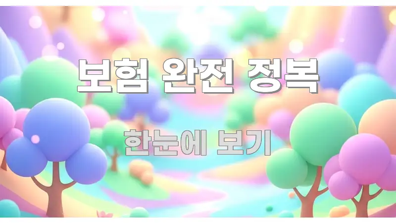 보험 완전 정복 꼼꼼하게 정리된 핵심 정보 비주얼 - 글 흐름을 돕는 시각 자료