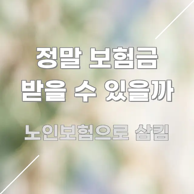 정말 보험금 받을 수 있을까 한 번에 이해되는 모던 카드뉴스 디자인 - 독자 이해를 위한 이미지