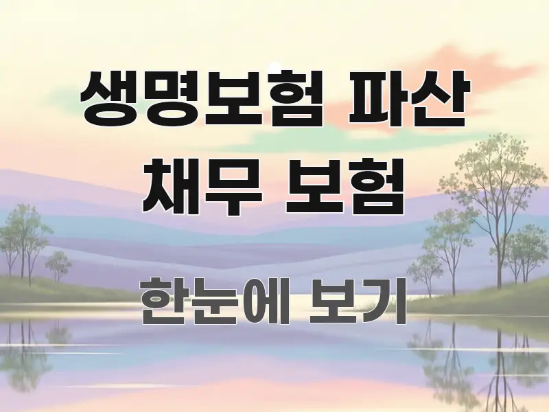 생명보험 파산 채무 보험 가독성 높게 정리한 블로그 섹션 구분 이미지 - 참고용 이미지