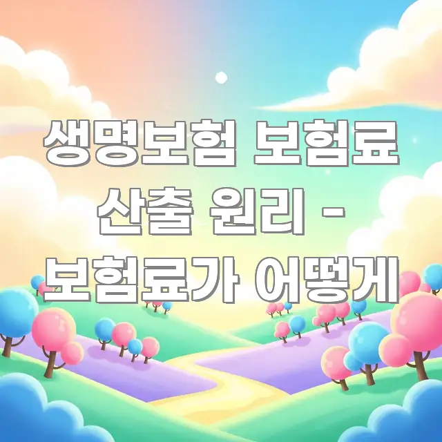 생명보험 보험료 산출 원리 - 보험료가 어떻게 전문적으로 분석한 정보 요약 인포그래픽 이미지 - 참고용 이미지