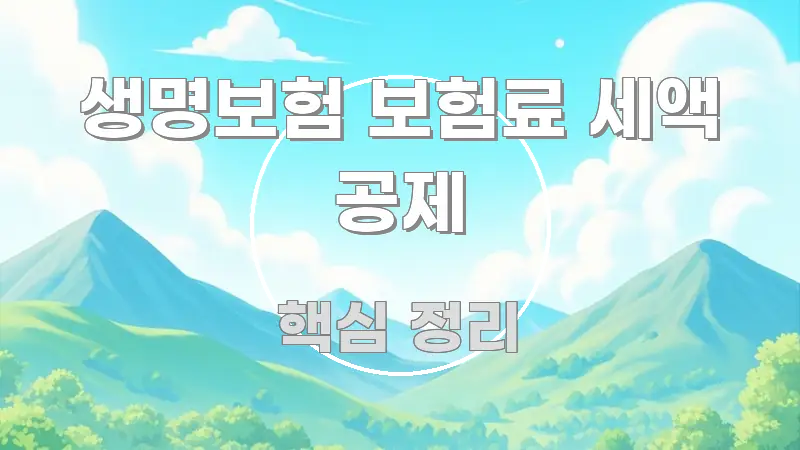 생명보험 보험료 세액 공제 알기 쉽게 정리한 모던 카드뉴스 디자인